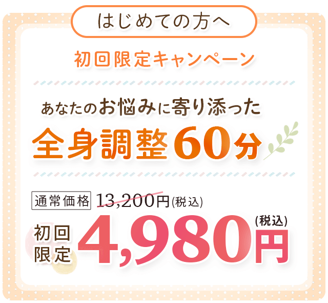 初回限定のキャンペーン