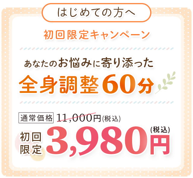 初回限定のキャンペーン